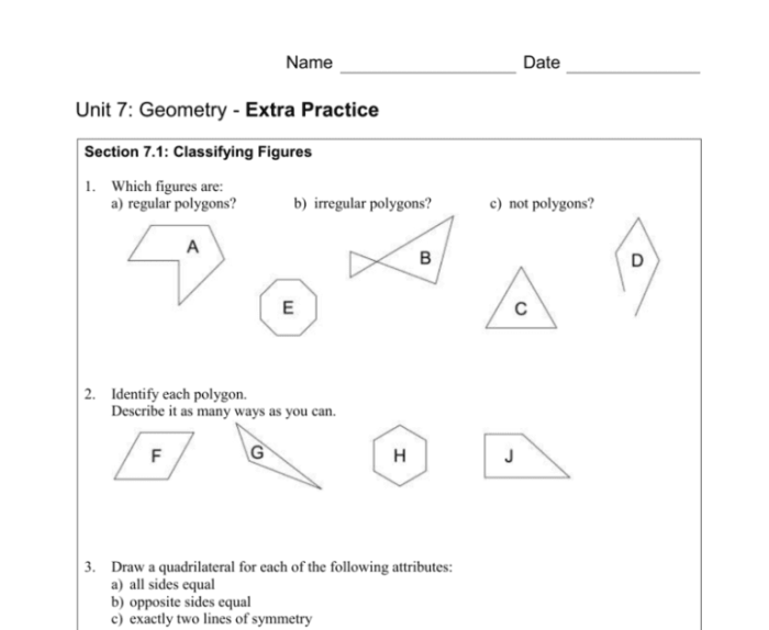 Polygons quadrilaterals geometry homework anwser studylib honors